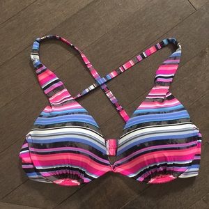 Oakley Striped Padded Swimsuit Top